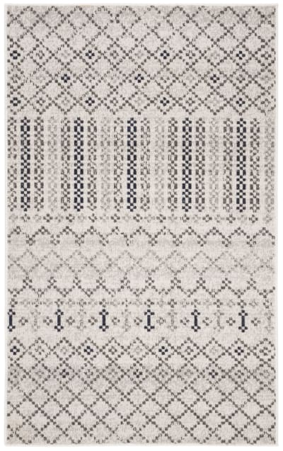 Tapis lumineux et moderne en polypropylène gris, 122 x 183 cm