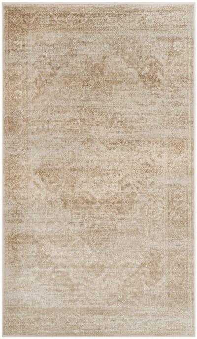 Tapis traditionnel en viscose beige, 122 x 170 cm
