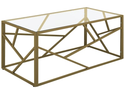 Table basse verre doré