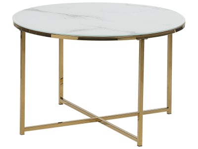 Table basse verre de sécurité marbredoré