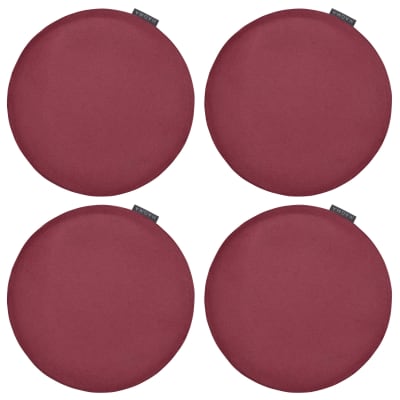 Galettes de chaise bordeaux chiné imitation feutre - lot de 4 - ø 35cm