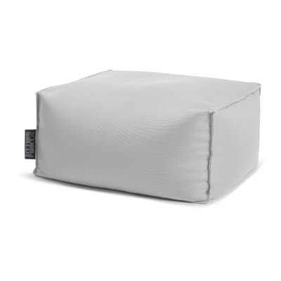 Pouf repose-pieds outdoor gris perle 55x65x30