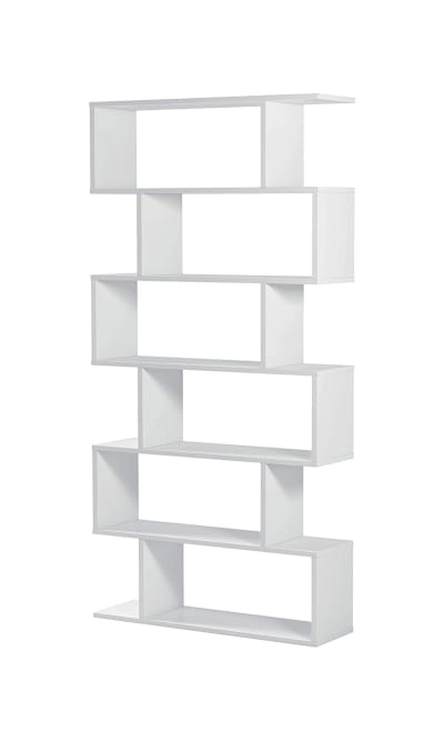 Bibliothèque effet bois blanc 50x25 cm