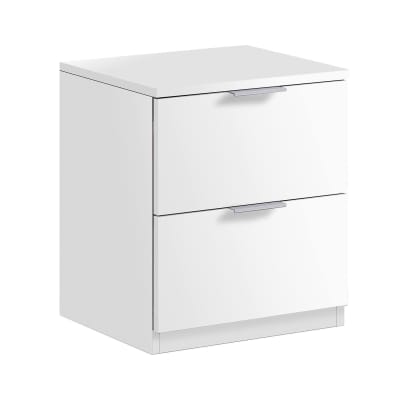Chevet effet bois blanc 38x34 cm