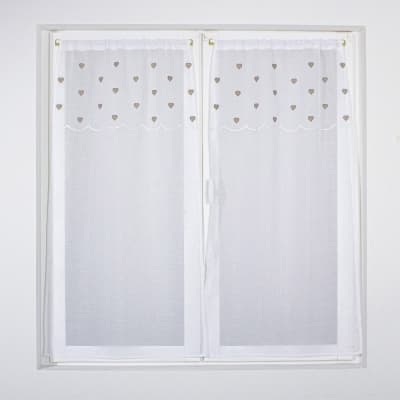 Paire vitrages beige 60x120cm