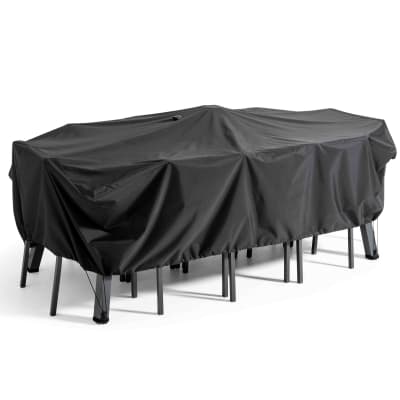 Housse de table de jardin noire 240 x 130 cm