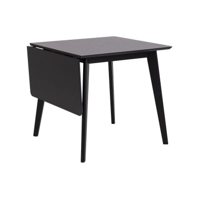 Table carrée extensible en bois l80/120 noir