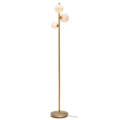 Lampadaire verre couleur doré ø30cm