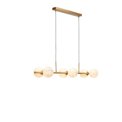 Suspension verre couleur doré 105x30x12cm