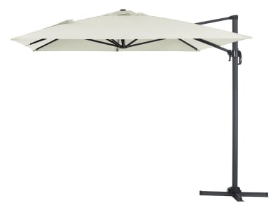 Parasol jardin en aluminium ecru 300 x 400 x 300 cm