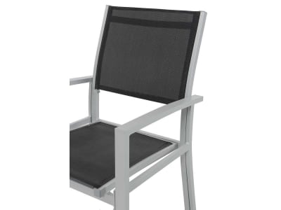 Lot de 2 fauteuils de jardin en  noir 57 x 62 x 90 cm