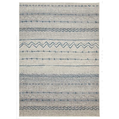 Tapis de salon moderne bleu 120x170 cm