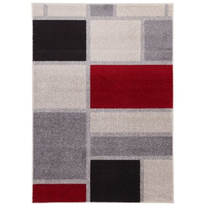Tapis de salon moderne rouge 120x170 cm