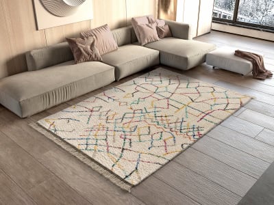 Tapis berbère crème/multicolore 160x230 cm