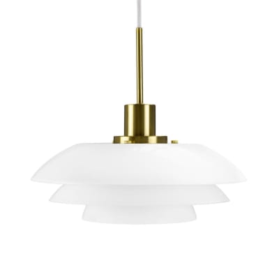 Suspension en verre et laiton