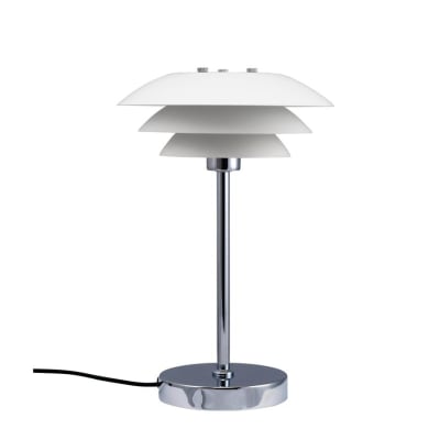 Lampe à poser en métal blanc mat