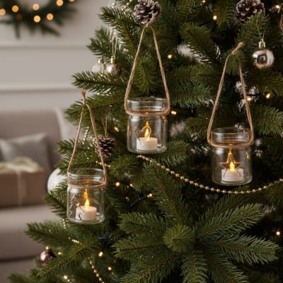 Set de 3 vase décoratifs en verre transparent h7