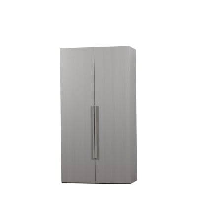 Armoire 2 portes en placage de noyer gris