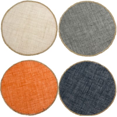 Set de table rond multicolore - set de 4