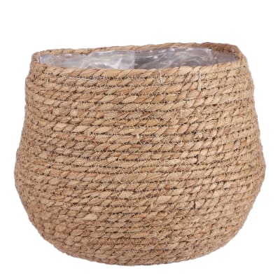 Pot de fleurs marron clair algue h24xl26xl26cm