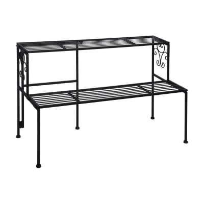 Etagère à plantes pliante en fer 2 niveaux