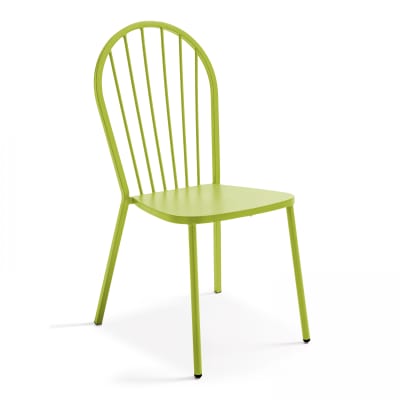 Chaise bistrot en métal vert