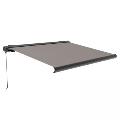 Store banne coffre integral 2.5x2m aluminium taupe