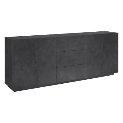 Buffet effet bois ardoise 220x43 cm