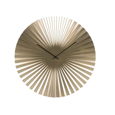 Horloge murale couleur doré acier inoxydable ø50cm