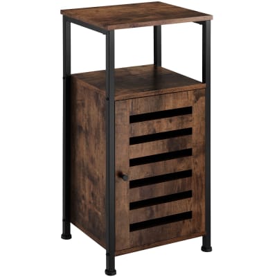Armoire d'appoint en panneau de fibres 38,5x31,5x81 cm bois foncé