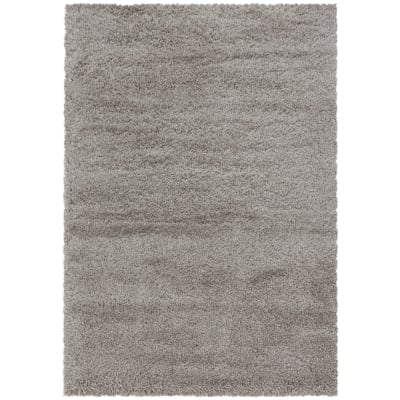 Tapis cosy à poils longs greige 140x200cm