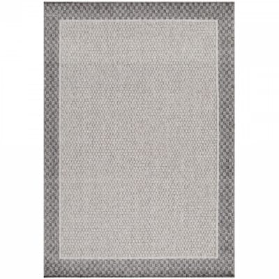Tapis extérieur,intérieur tissé plat - crème & gris 200 x 290 cm