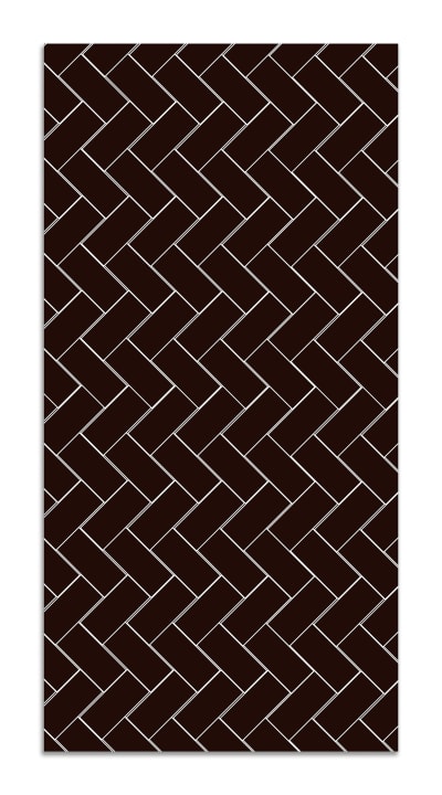 Tapis vinyle mosaïque de briques noires 60x200cm
