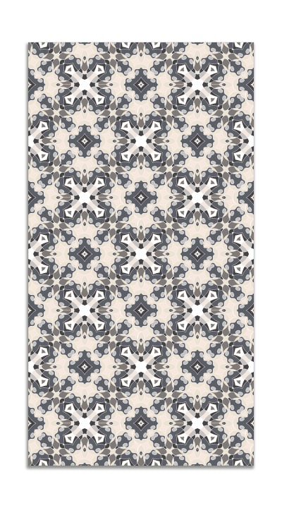Tapis vinyle hydraulique type oriental gris 120x170cm