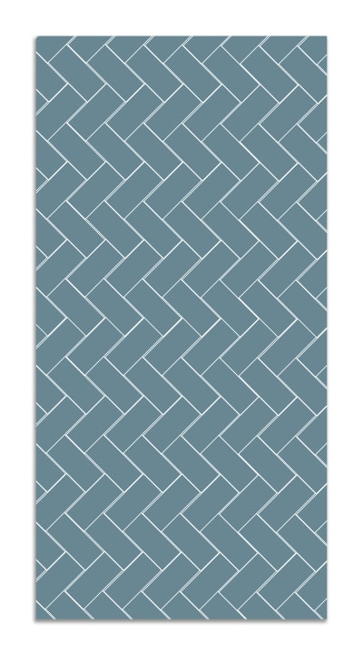Tapis vinyle mosaïque de briques bleues 80x200cm
