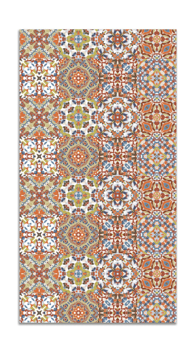 Tapis vinyle tuile hydraulique orientale original 120x170cm
