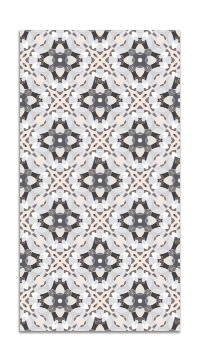 Tapis vinyle tuile modèle oriental gris 120x170cm