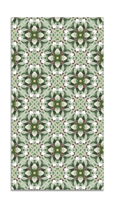 Tapis vinyle tuile modèle oriental vert 120x170cm