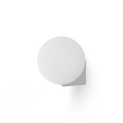Applique murale moderne avec boule en verre opale et chrome ip44 (g9)