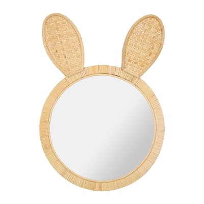 Miroir rotin lapin