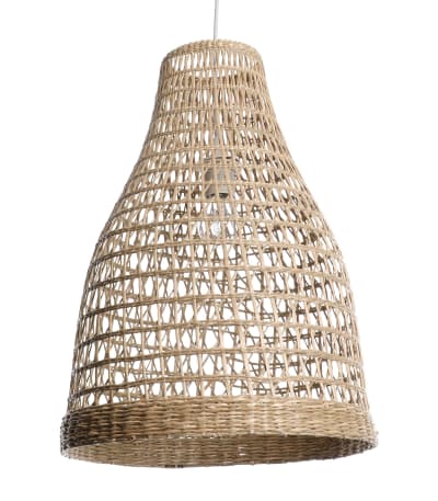 Suspension en jacinthe d'eau naturel, d.36 cm