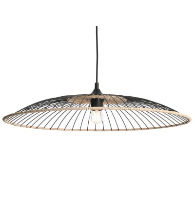 Suspension en métal noir, d.58 cm