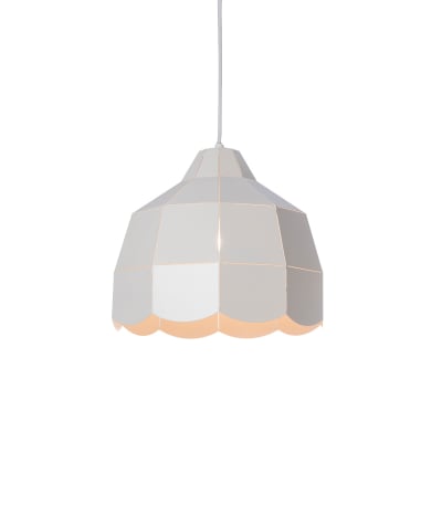 Suspension en métal blanc, d.29 cm