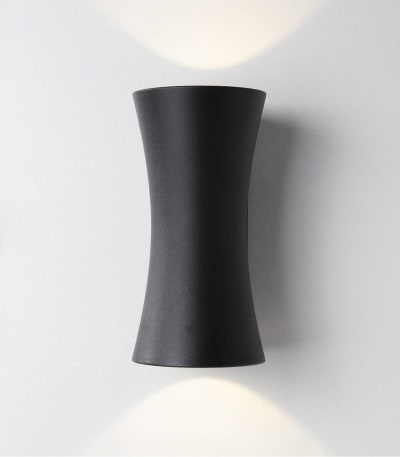 Applique extérieure en métal blanc, h. 18 cm