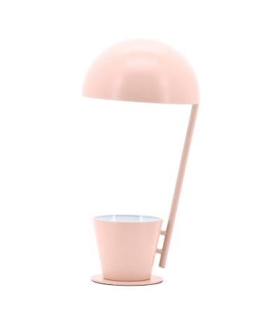 Lampe en métal rose, h. 40 cm
