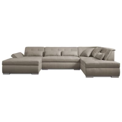 Canapé panoramique d'angle droit   7 places   xxl beige