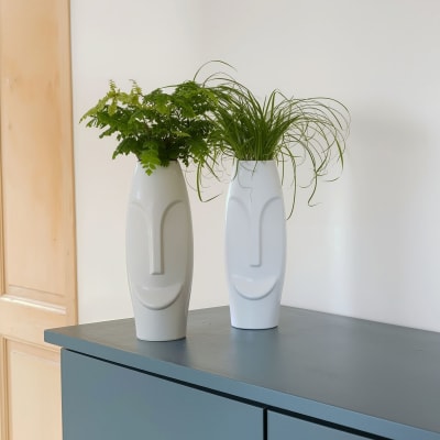 Vase en céramique gris