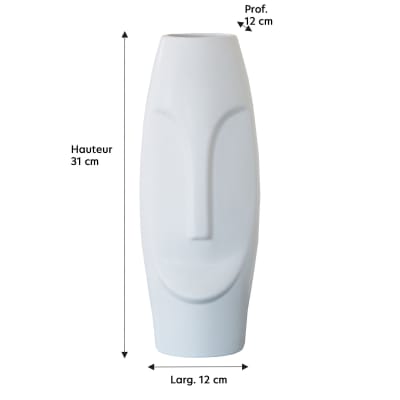 Vase en céramique blanc