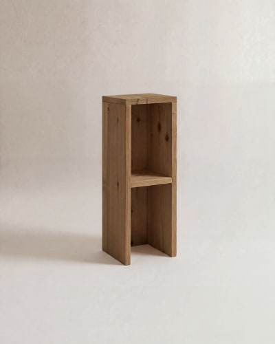 Table de chevet en bois de sapin vieilli 60x20cm