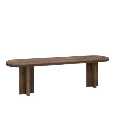 Banc en bois de sapin marron 160x45cm